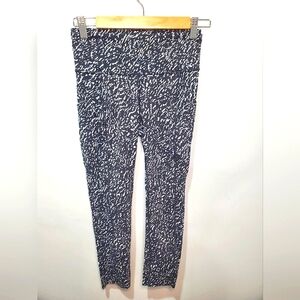 Lululemon 🍋 Fast and Free High Rise Crop 23" Speckle Trail Black Multi Size 4